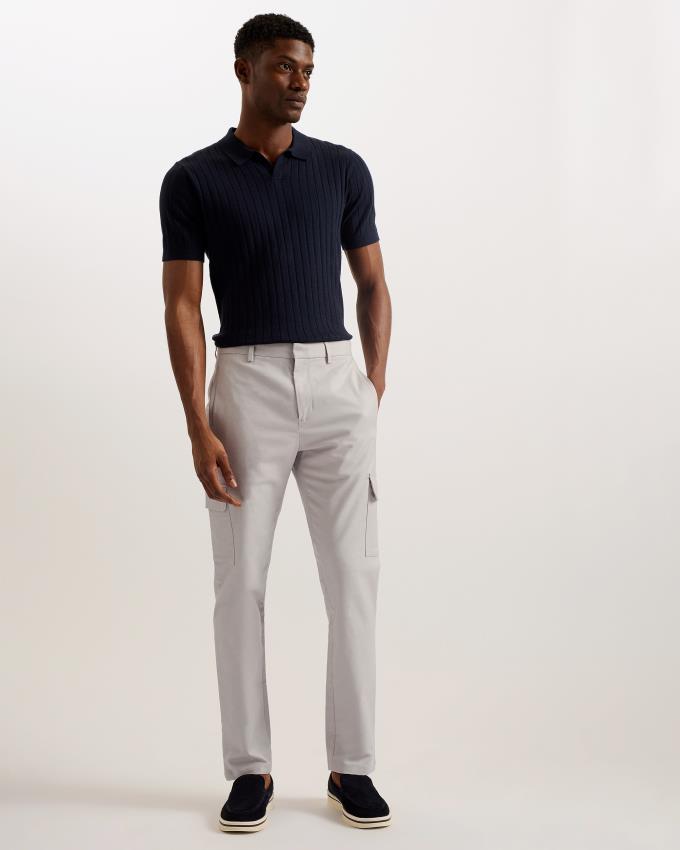 Pantalon Ted Baker Slim Fit Cotton Cargo Grise Clair Homme | TDA-75793585